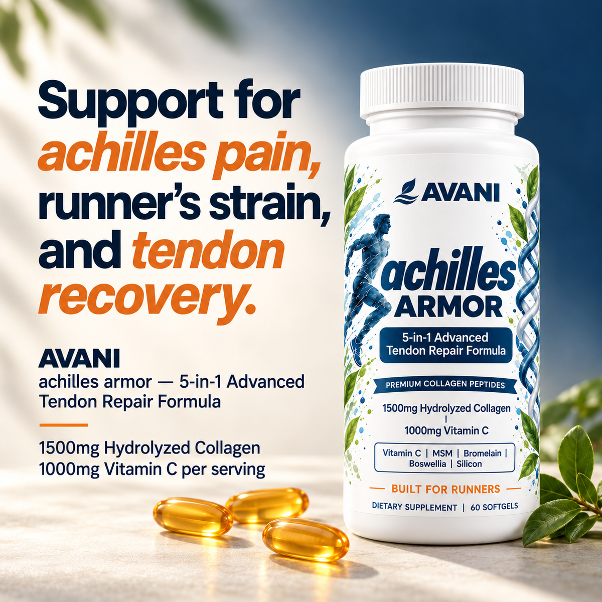 Pure Collagen Peptides + Vitamin C 1,000mg