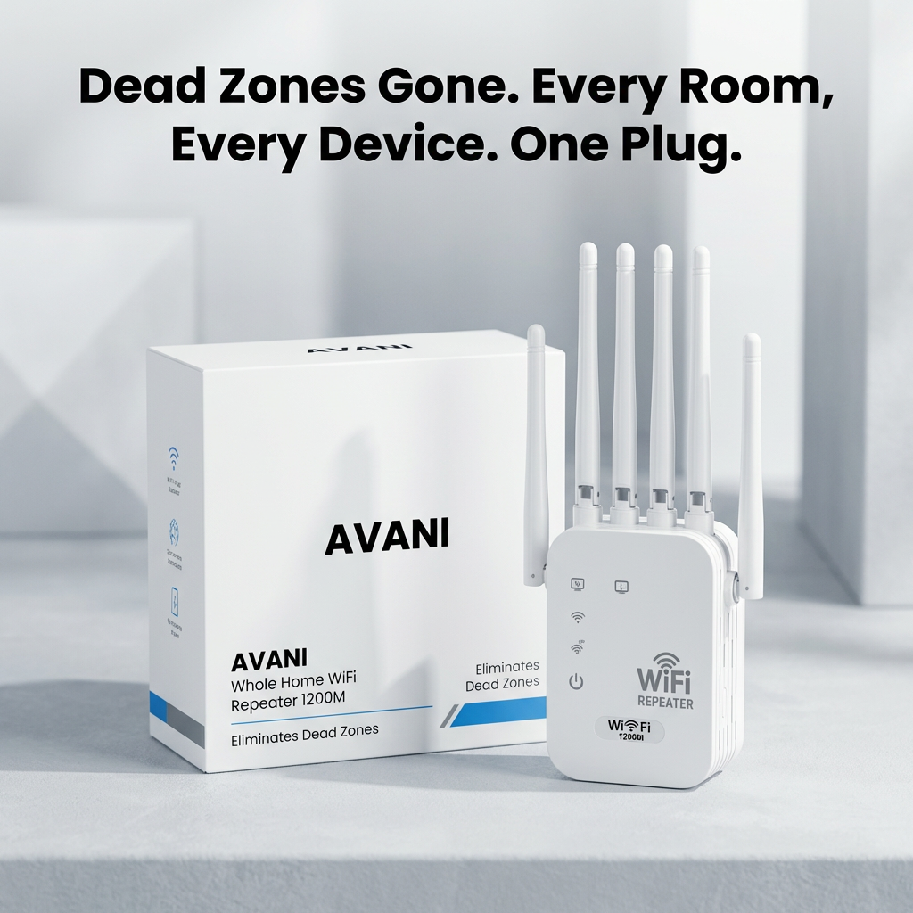 Avani Wifi Extender - Eliminate Dead Zones