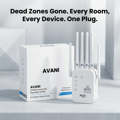 Avani Wifi Extender - Eliminate Dead Zones