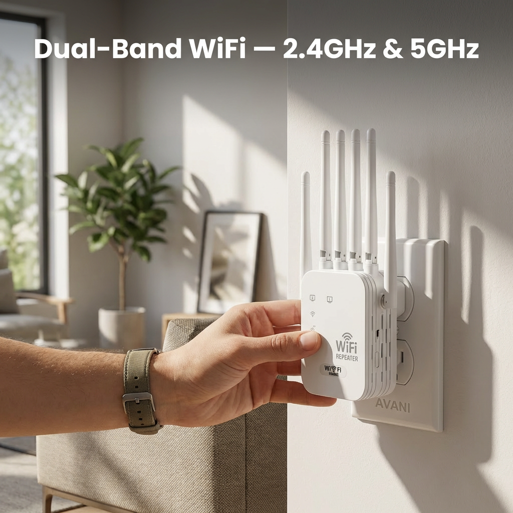 Avani Wifi Extender - Eliminate Dead Zones