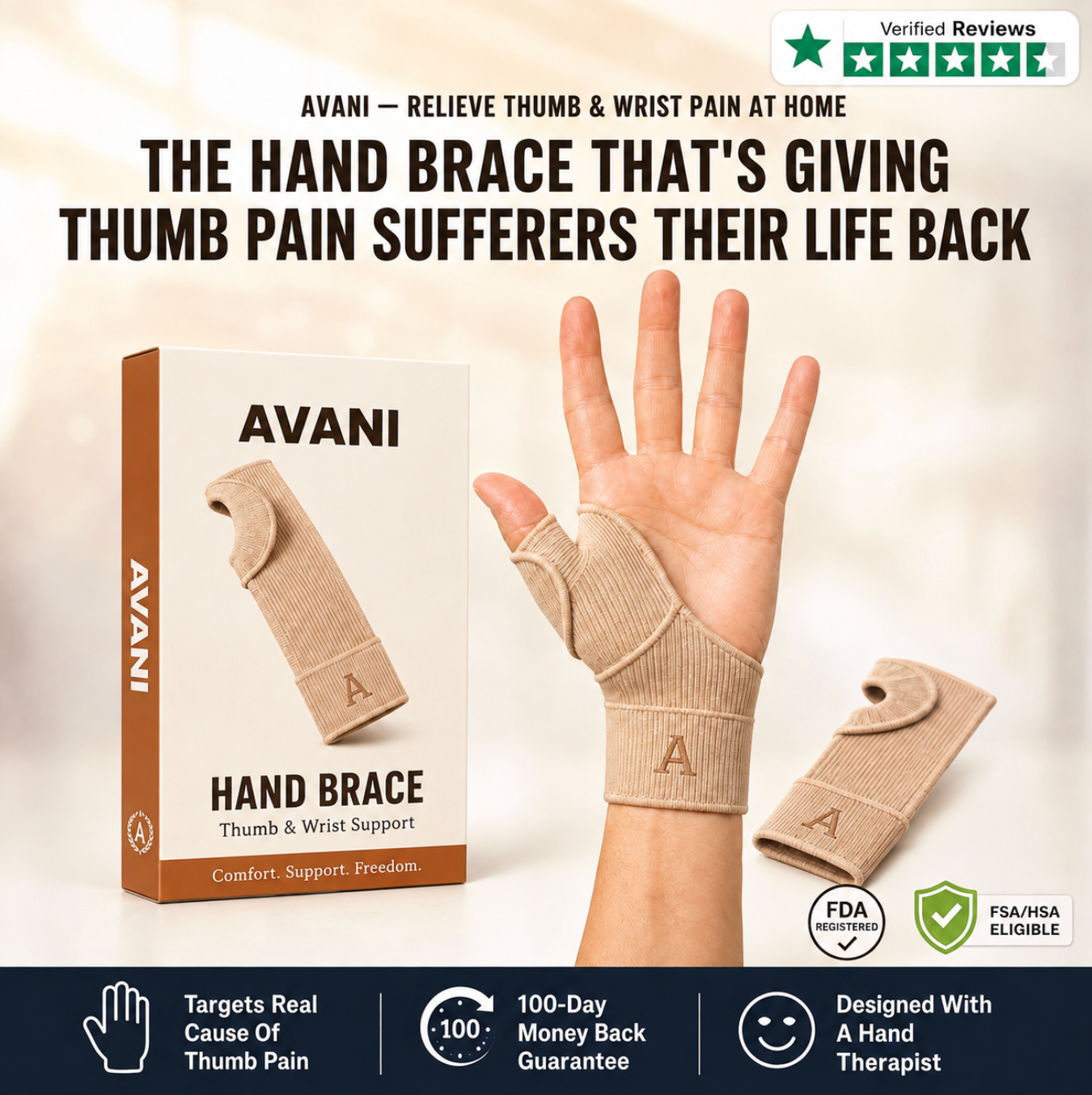 Avani Thumb Stabilizer - All Day Comfort